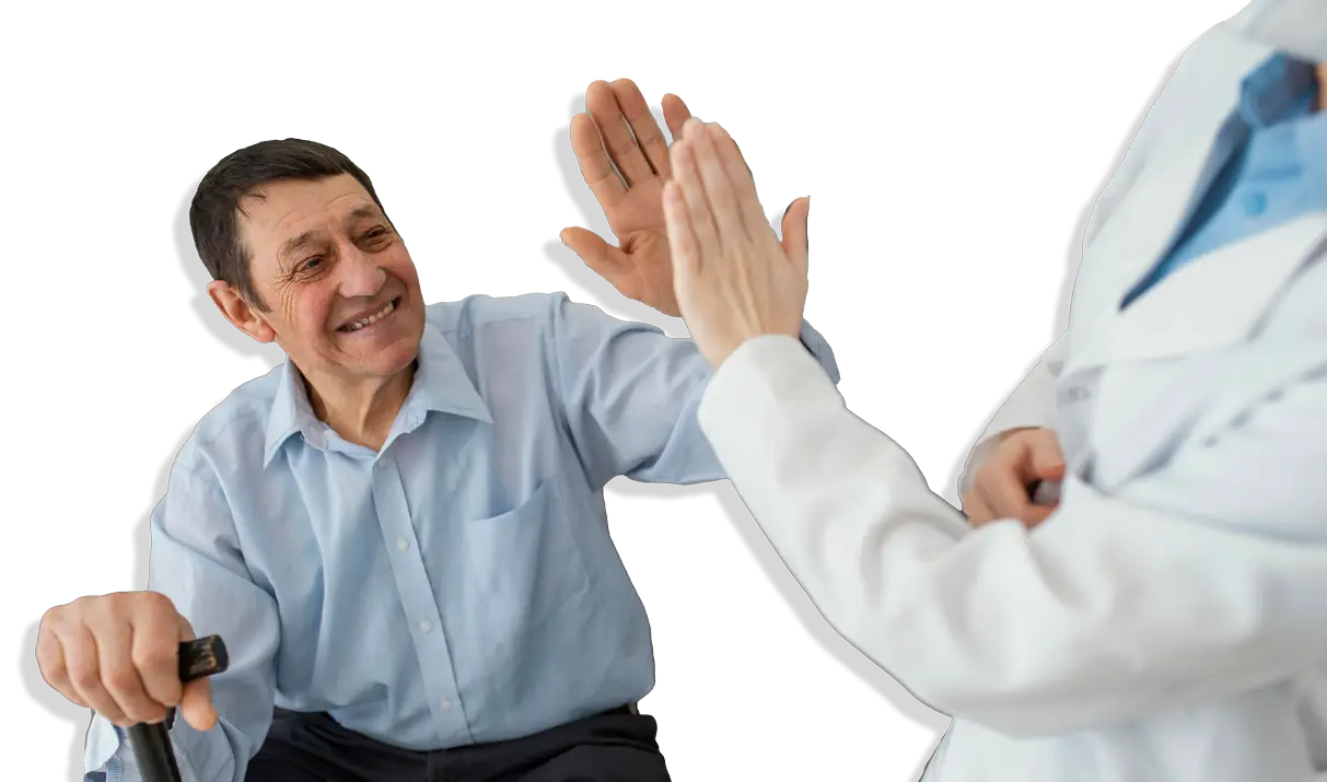 cerrar hombre y doctor choca esos cinco2